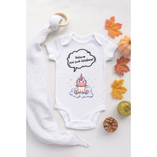 Tuğba Baby Tuğba Baby Hala Seni Çok Özledim  Baskılı Pamuklu Zıbın