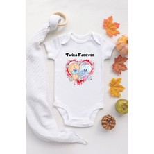 Tuğba Baby Twins Forever Ikiz Kardeş Bebek Body  Pamuklu Zıbın