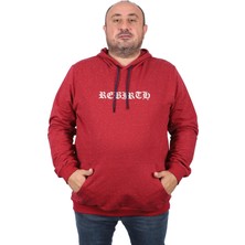 Moc Grande Mocgrande Büyük Beden Sweatshirt Kapşonlu Rebirth 22701-BORDO