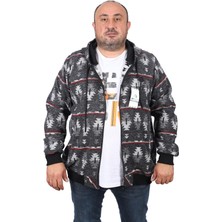 Moc Grande Mocgrande Kapüşonlu Oduncu Sweatshirt Erkek Siyah Baskılı Regular Fit 22221
