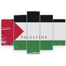 Rowalsi Filistin  Bayrağı 5 Parça Mdf TABLOTGTB399