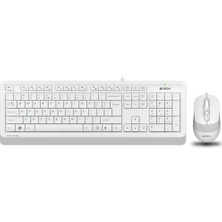 A4 Tech F1010 mm Klavye Mouse Set Beyaz USB