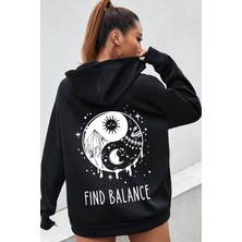Trendypassion Unisex Yin & Yang Tasarım Sweatshirt