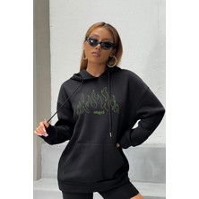 Trendypassion Unisex Green Angel Fire Sweatshirt