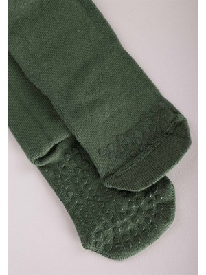 Cigit Emekleme ve Kaymaz Külotlu Çorap 6-24 Ay Haki Yeşili
