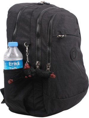 Kenyon Cox 8812 Siyah Unisex Klinkır Aksesuarlı Kumaş Sırt Çantası
