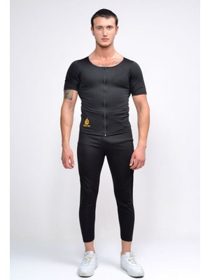 Sauna Suit Yağ Yakma Termal Terleten Tayt ve Fermuarlı Takım ve Fermuarlı Takım