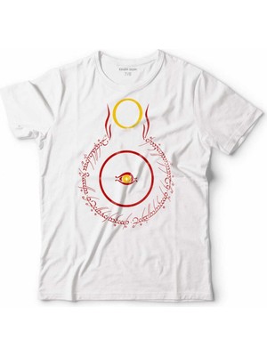 Kendim Seçtim Lord Of The Rıngs Sauron Yüzüklerin Efendisi Çocuk Tişört Beyaz