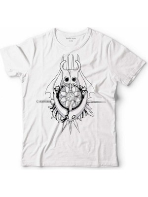 Kendim Seçtim Hollow Knıght Ghost Cadılar Bayramı Kuru Kafa Çocuk Tişört Beyaz