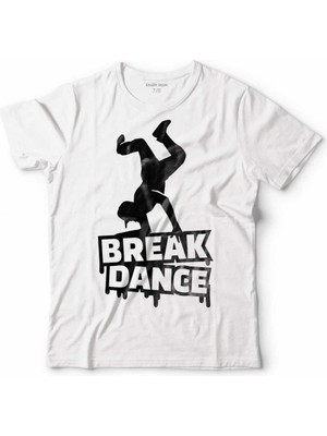 Kendim Seçtim Break Dance Hıp Hop Dans Rap Rep Breakdance Çocuk Tişört Beyaz