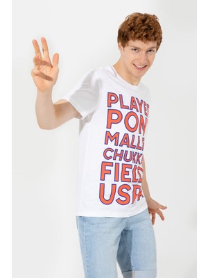 U.S. Polo Assn. Erkek Beyaz T-Shirt 50248611-VR013