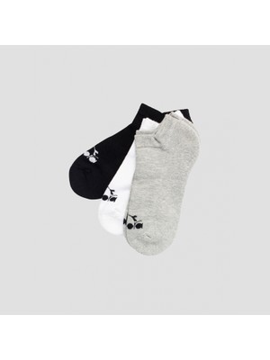 Diadora 3 Pack Ankle Socks M Siyah Beyaz Gri Erkek 3lü Çorap - D202532-975