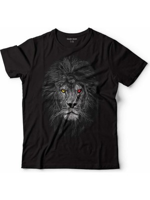 Kendim Seçtim Galatasaray Aslan Kafa Lıon Head Çocuk Tişört Siyah