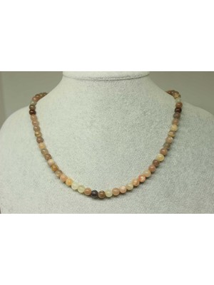 Yaşam Tohumu Güneş Taşı Kolye 6mm (Klipsli)