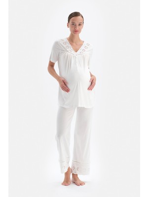 Dagi Beyaz Pijama Üst