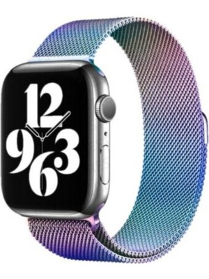 Mobilite Apple Watch Seri SE/11/10/9/8/7/6/5/4/3 38-40-41 MM Ebatlar İçin Milano Loop Çelik Örme Kordon