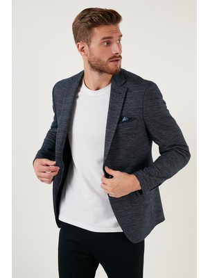 Buratti Pamuklu Slim Fit Tek Yırtmaçlı Düğmeli Blazer Ceket Erkek Ceket 2163738