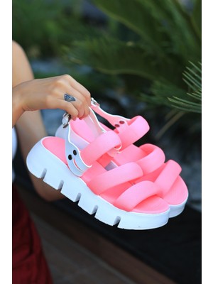 Benice Shoes Kadın Topuk Bağlamalı 3 Banlı Sandalet 103-108