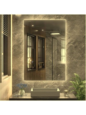 Dnr-Mirror70 x 110 cm Günışığı Ledli Dikdörtgen Banyo Aynası Tuvalet Aynası