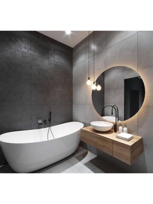 DNR 45 Cm Günışığı Ledli Yuvarlak Banyo Aynası Tuvalet Aynası
