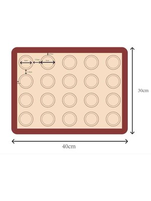 Epinox Silikon Makaron Mat 40X30 cm SMM43