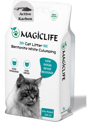 Magiclife İnce Tane Aktif Karbon Kedi Kumu 20 lt