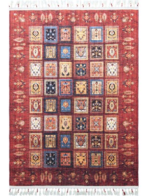 Tuğra Halı Şal 10650 Fırsat Etnik Desenli Modern Kilim