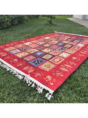 Tuğra Halı Şal 10650 Fırsat Etnik Desenli Modern Kilim