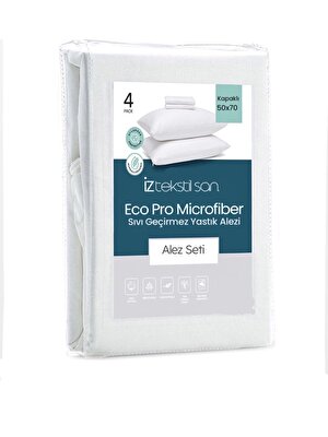 İz Concept Eco Pro Sıvı Geçirmez Micro Fiber Yastık Alezi Koruyucu 50X70 Aile Seti-  Pillow Protector Cover 4'lü