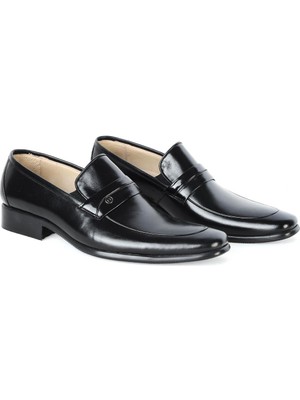 Tek Yıldız 750 Siyah Kauçuk Erkek Deri Klasik Ayakkabı