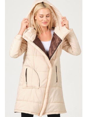 Dewberry Z6652 Dewberry Bayan Kaban-Açık Bej