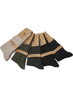 Meguca Socks Erkek ve Kadın Kışlık Termal Etkili Lambswool Yün Çorap 12 Çift