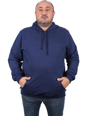 Moc Grande Mocgrande Büyük Beden Basic Kapüşonlu Sweat 22705-LACIVERT