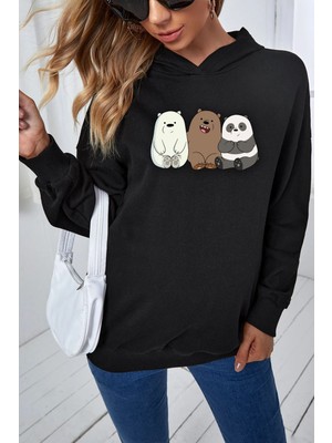 Trendypassion Unisex Kafadar Ayılar Baskılı Sweatshirt