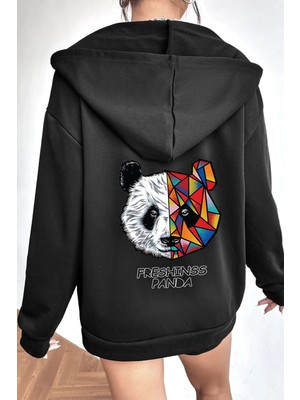 Trendypassion Unisex Panda Sırt Baskılı Sweatshirt