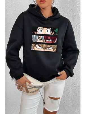 Trendypassion Unisex Makima Hugging Denji Baskılı Sweatshirt