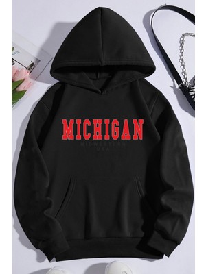 Trendypassion Unisex Michigan Baskılı Sweatshirt