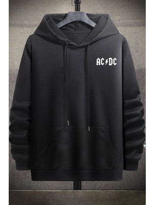 Trendypassion Unisex Ac Dc Baskılı Kapüşonlu Sweatshirt