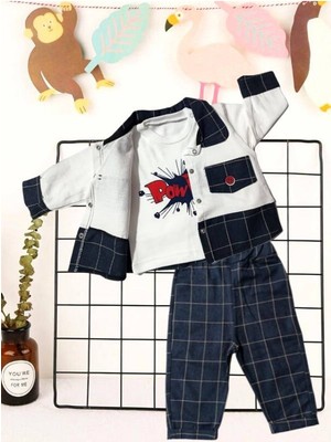 Baby Bonta Erkek Bebek 3 Lü Ceketli Takım