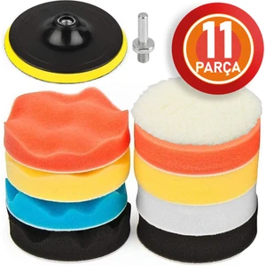 Rodex 115MM Polisaj Parlatma Pedi Seti 11 Parça Oto Parlatıcı Pedleri Otomotiv Parlatma