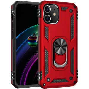 Kip GSM Apple iPhone 12 Mini Kılıf Vega Tank  Sert  Yüzüklü Standlı Zırh Koruma Kapak