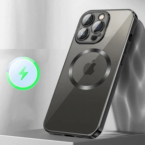 M.TK Moveteck Apple Iphone 12 Pro Max Kılıf Kamera Koruma Çıkıntılı Magnetik Magsafe Şarj Tutucu Case