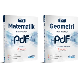 Eğitim Vadisi Yayınları TYT 2023 Matematik + Geometri PDF Planlı Ders Föyü Seti 2 Kitap