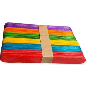 Geniş Renkli Dil Çubuğu ( Abselang ) 50'li  Paket