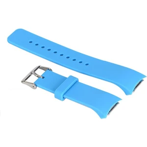 Samsung Gear S2 Sport (SM-R720) Uyumlu Adaptörlü Mavi Silikon Kordon