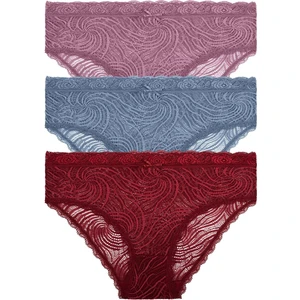 3 Lü Dantelli Yüksek Bel Slip Külot