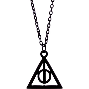 Harry Potter Ölüm Yadigarları Kolye Siyah Klasik Zincir Üçgen Kolye