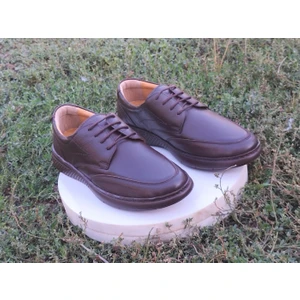 Deri Ortopedik Diabet Erkek Baba Yumuşak Ayakkabı