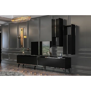 Preto Tv Ünitesi 207 cm Siyah Gümüş