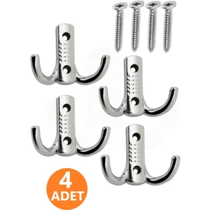 4 Adet Krom Metal Askılık